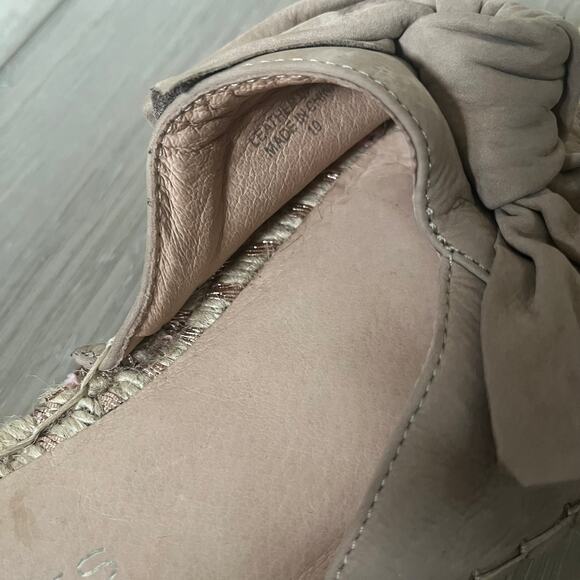 J/Slides 'Ritsy' Women's 10 Espadrille Suede Bow Slide Slip On Platform Sandal - Picture 9 of 11